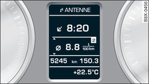 Instrument cluster: On-board computer memory 2 (example)